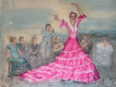 Cuadro flamenco 72x54cm 